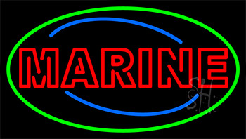 Red Double Stroke Marine Neon Sign