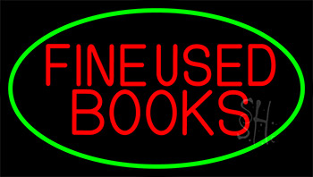 Red Fine Used Books Neon Sign
