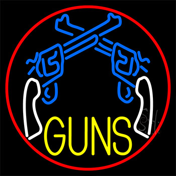 Two Gun Logo Neon Sign