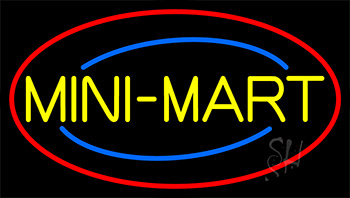 Yellow Mini Mart Neon Sign