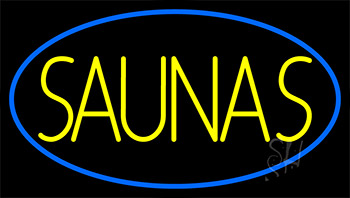 Yellow Saunas Neon Sign