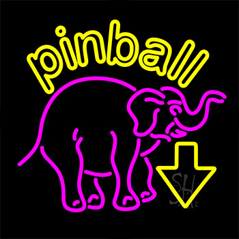 Pinball With Arrow 1 Neon Sign