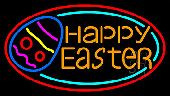 Happy Easter Egg 2 Neon Sign