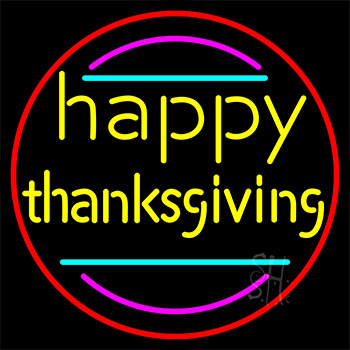 Happy Thanksgiving 1 Neon Sign
