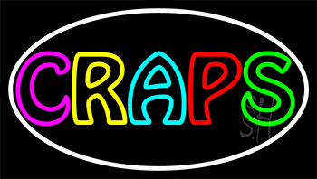 Craps With Dise 2 Neon Sign