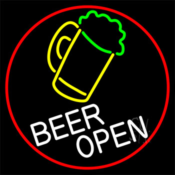 Beer Mug Open Beer Neon Sign