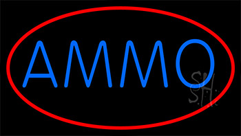 Blue Ammo Neon Sign