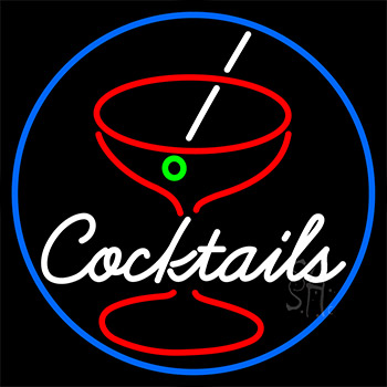 Cocktail Glass Neon Sign