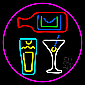Cocktails Bar Open Neon Sign