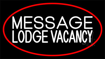 Custom Lodge Vacancy Red Border Neon Sign
