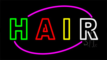 Double Stroke Hair Neon Sign