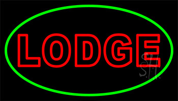 Double Stroke Lodge Neon Sign