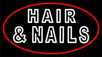 Hair And Nails Double Stroke Neon Sign