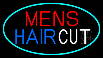 Mens Hair Cut Neon Sign
