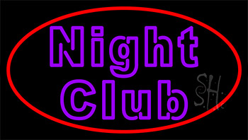 Purple Block Night Club Neon Sign