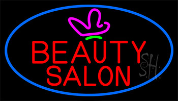 Red Beauty Salon Logo Neon Sign