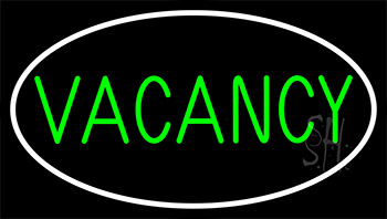 Vacancies With White Border Neon Sign