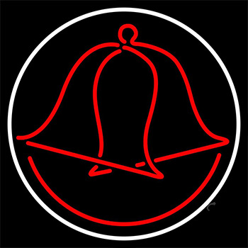 Circle Wedding Bell Logo Neon Sign