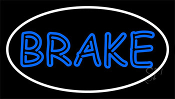 Blue Double Stroke Brake Neon Sign