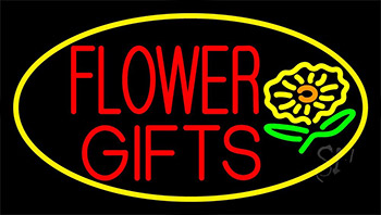 Flower Gifts In Block Neon Sign