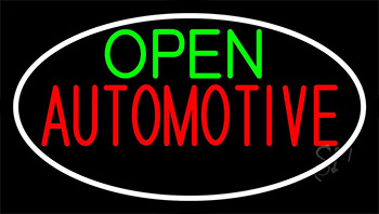 Green Open Automotive Neon Sign