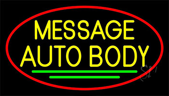 Custom Auto Body Block Neon Sign