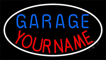 Custom Red Double Stroke Garage 2 Neon Sign