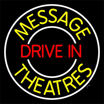 Custom Yellow Drive In Theatres Neon Sign