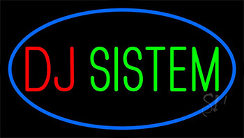 Dj System Block 2 Neon Sign