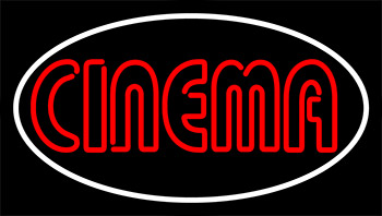 Red Cinema White Border Neon Sign