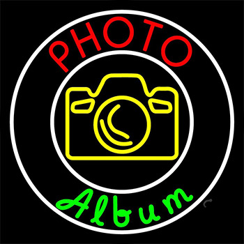 Red Photo Albums Neon Sign