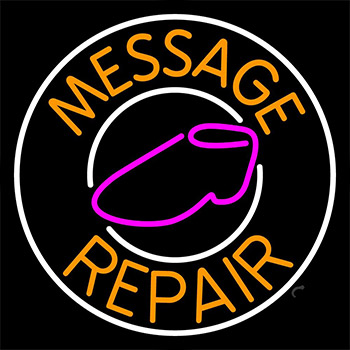 Custom Orange Repair With Shoe Neon Sign
