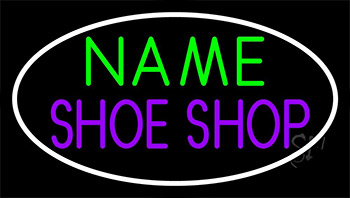 Custom Purple Shoe Shop Block Neon Sign