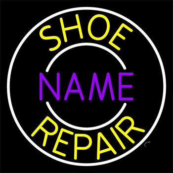 Custom Yellow Shoe Repair Neon Sign