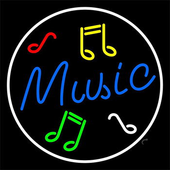 Music Blue 2 Neon Sign