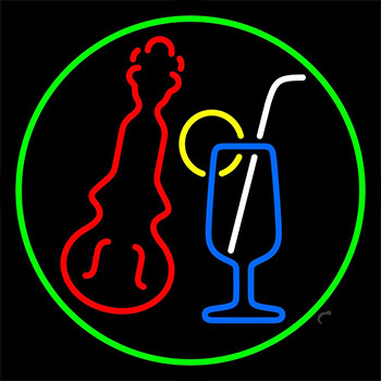 Music Instrument And Glass Neon Sign
