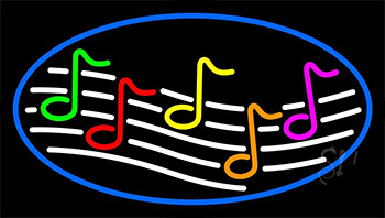 Notes Multicolored 2 Neon Sign