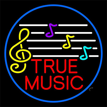 Red True Music 2 Neon Sign