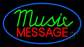 Custom Green Music Blue Neon Sign