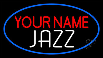 Custom Jazz Block Blue Border Neon Sign
