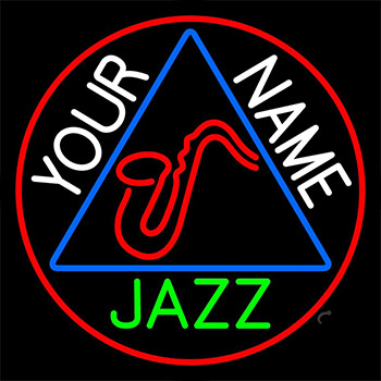 Custom Jazz Green Block Red Border Neon Sign