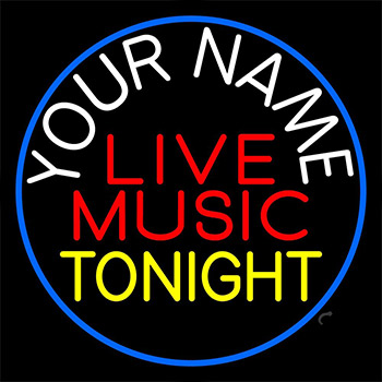 Custom Red Live Music Yellow Tonight Neon Sign