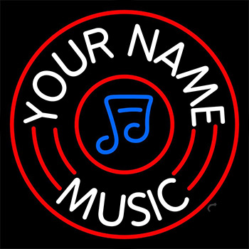 Custom White Music Block Neon Sign