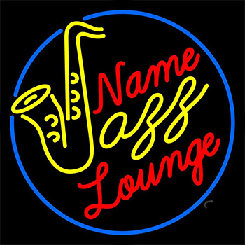 Custom Yellow Jazz Blue Border Neon Sign