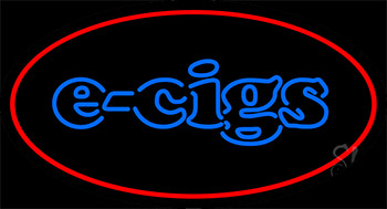 E Cigs Red Border Neon Sign