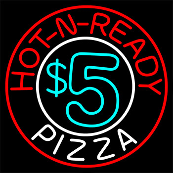 Hot N Ready Pizza Neon Sign