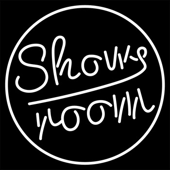 Show Room With Cirle Neon Sign