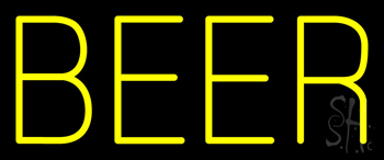 Yellow Beer Neon Sign