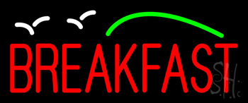 Breakfast With Birds Neon Sign