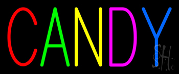 Multi Colored Block Candy Neon Sign
